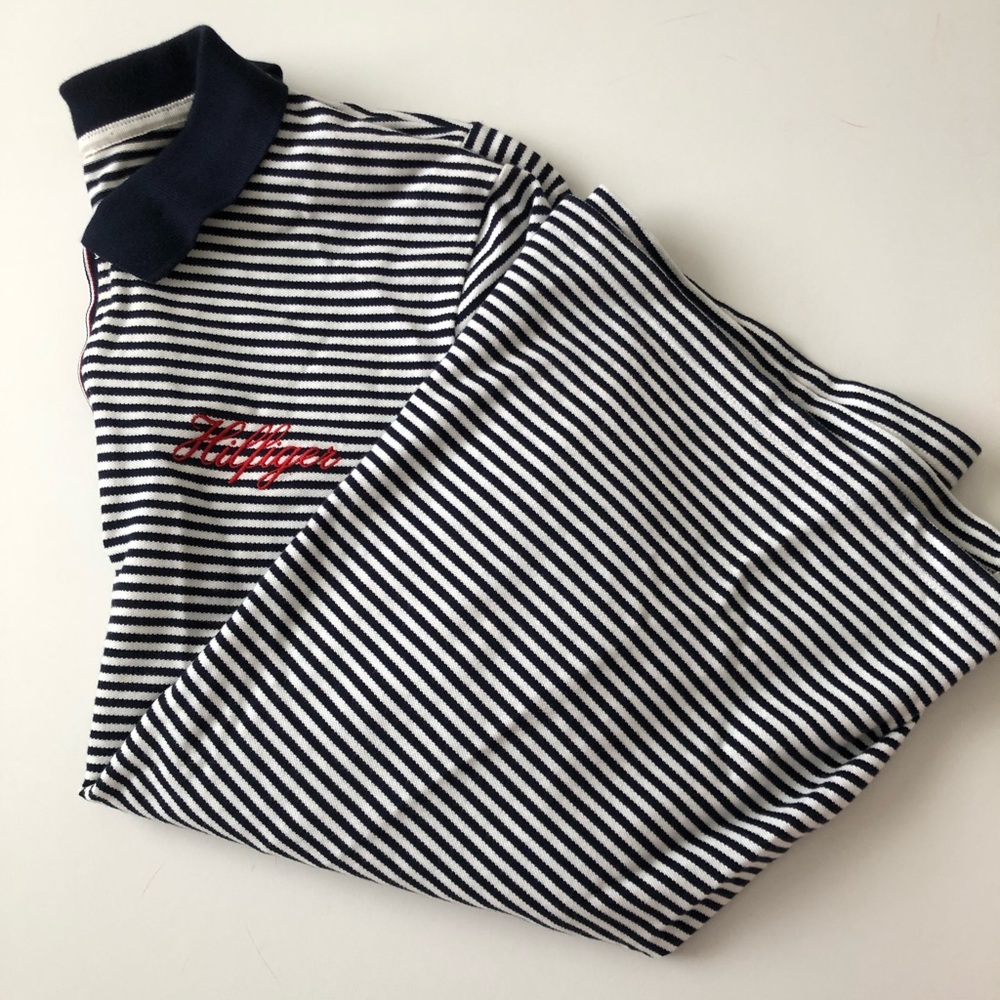 Tommy Hilfiger Half Sleeve Zipper Shirt Size Large